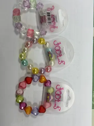 3pcs Acrylic Beaded Bracelet Set, Candy Color Heart Square Round Beads, Stretchy Adjustable, Sweet Girl Ins Style Stacking Bangle for Women Girls