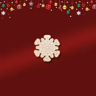Christmas Snowflake Brooch Pin, White Enamel Gold Alloy Snowflake Brooch, Holiday Party Gift Accessory for Coat Sweater Hat, Approx 2.4x2.5cm