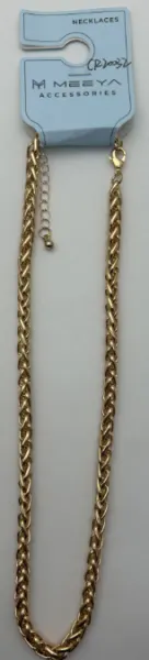 Gold Twist Rope Chain Necklace for Women, 40+5cm Adjustable Long Chain, Alloy Iron 18K Gold Plated, Vintage Versatile Torsade Necklace