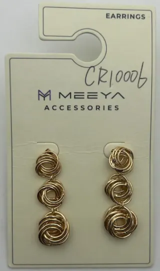 Gold Coil Hoop Dangle Earrings - 18K Gold Plated Alloy, Boho Spiral Twist Drop Earrings for Women, Hypoallergenic Fashion Jewelry