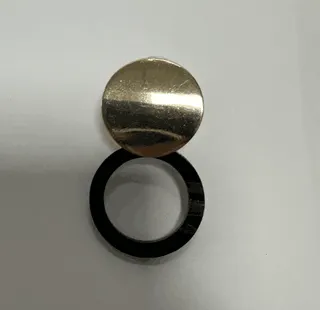Round Stud Earrings 18K Gold Plated Alloy Mirror Polished Minimalist Disc Ear Studs Pair