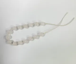 Natural Rose Quartz Bead Bracelet - Pink Crystal Stretch Band with Gold Spacer Beads, Elegant Minimalist Women's Jewelry Gift