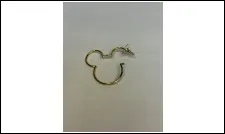 Vintage Mickey Mouse Hollow Stud Earrings, Copper 18K Gold Plated Cartoon Cute Ear Jewelry Pair