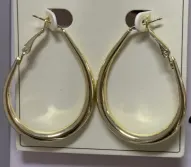 Large Gold Hoop Earrings for Women - 18K Gold Plated Alloy, Mirror Polished, Statement French Vintage Hoops, Hypoallergenic & Tarnish Resistant