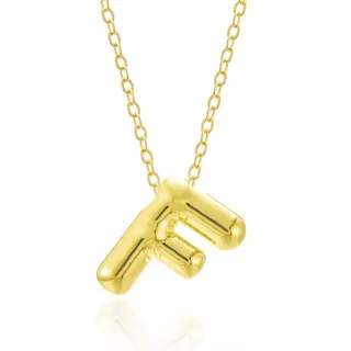 Letter F Pendant Necklace, 18K Gold Plated Alloy, Irregular 3D Initial Choker Chain, Adjustable 40+5cm, Minimalist Luxury Jewelry for Women