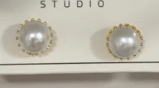 Vintage Pearl Stud Earrings 18K Gold Plated Alloy Beaded Halo Elegant Everyday Jewelry