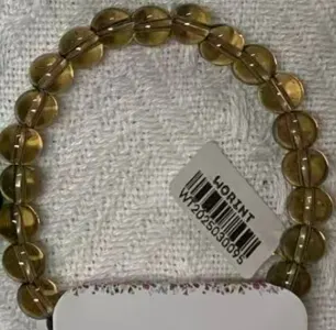 Glass Bead Bracelet Olive Green Vintage Round Beads Stretch Elastic Bangle Women Jewelry