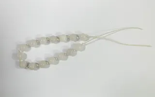 Natural White Crystal Bead Necklace & Bracelet, Polished Round Beads with Tassel Cord, Minimalist Zen Jewelry for Women