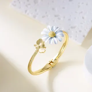 Yellow Daisy Asymmetric Earrings for Women, Long Flower Dangle + Stud Pair, Baked Enamel Alloy with Hypoallergenic Silver Post, French Sweet Face-Slimming Jewelry