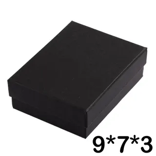 Black Square Jewelry Gift Box 9x9x3cm Kraft Paper Flip Lid Packaging Box for Necklace Earring Bracelet Brooch Minimalist Luxury