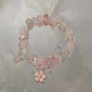 小桃花串珠手链