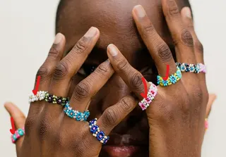 Handmade Seed Bead Elastic Ring, Multicolor Boho Stackable Finger Ring, Adjustable Stretchy Beaded Jewelry for Women, Vacation Festival Accessory