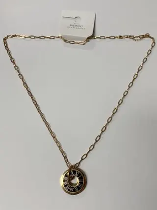 Vintage Roman Numeral Pearl Necklace, Gold-Tone Alloy Clock Face Pendant Chain, French Retro Luxury Collarbone Necklace for Women
