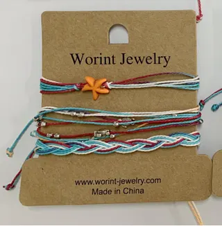 Boho Beaded Bracelet Handmade Woven Charm Bangle Turquoise Burgundy Cream Multi-Color Stackable Star Accent Jewelry