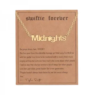 RED Letter Necklace 18K Gold Plated Stainless Steel Pendant Chain, Swiftie Fan Jewelry Gift, Hypoallergenic Tarnish-Free, 45cm