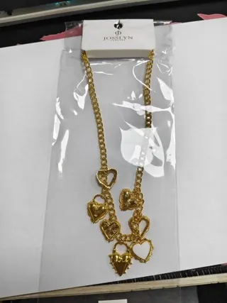 Gothic Heart Pendant Necklace for Women, Gold Alloy Chain with Multi-Layer Hollow & Pavé Heart Charms, Adjustable 40+5cm Collarbone Chain