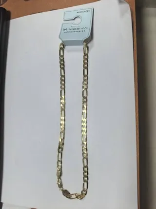 Gold Plated Alloy Necklace - 18K Gold Electroplated Oval Link Chain, Hypoallergenic Tarnish-Resistant Collarbone & Layering Chain for Women