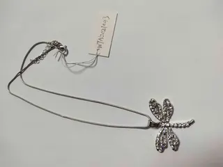 Dragonfly Necklace for Women, Rhinestone Paved Alloy Silver Clavicle Chain, Adjustable 40+5cm Pendant Necklace, French Chic Jewelry Gift