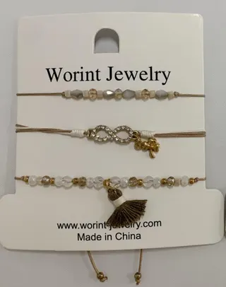 Bohemian Beaded Bracelet for Women - Elastic Cord with Rhinestone & Tassel Charm, Light Luxury Stackable Daily Jewelry