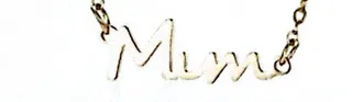 Mum Necklace for Mom, 18K Gold Plated Alloy Handwritten Letter Pendant Chain, Mother's Day Birthday Gift Jewelry, 18cm