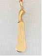 Curved Dagger Pendant Necklace 18K Gold Plated Alloy Stainless Steel Punk Street Style Chain Necklace for Women 50+5cm